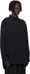 Y-3 Black Rayon Twill Shirt