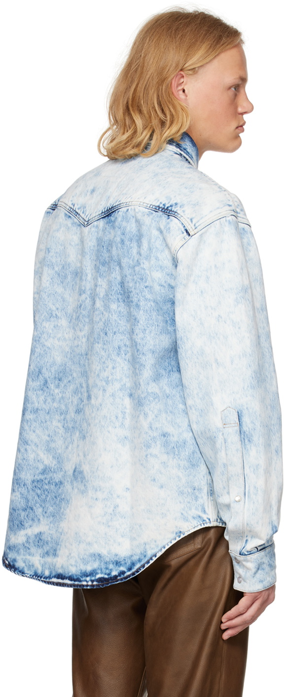 VTMNTS Blue Faded Denim Shirt