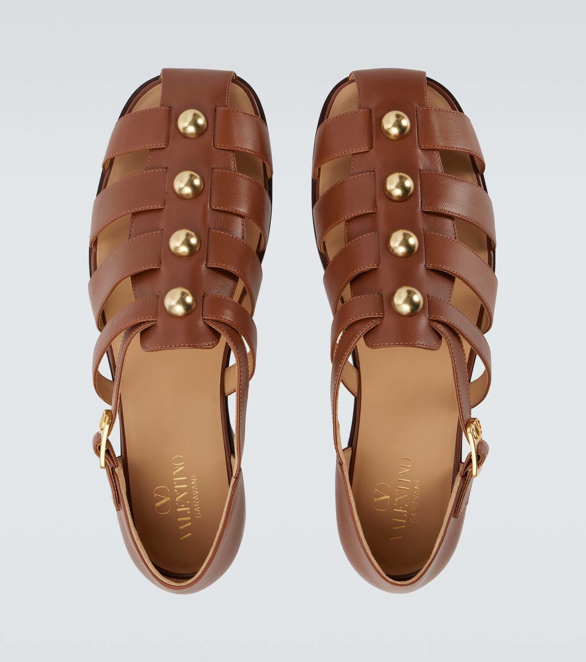 Valentino Garavani Studded leather fisherman sandals