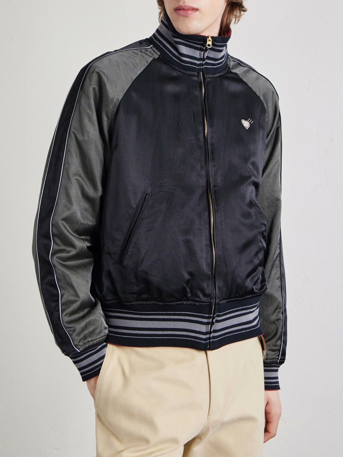 Human Made - Reversible Logo-Appliquéd Cotton-Blend Satin Bomber Jacket - Red