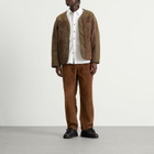 FrizmWORKS Men's Corduroy Wide One Tuck Pants in Brown