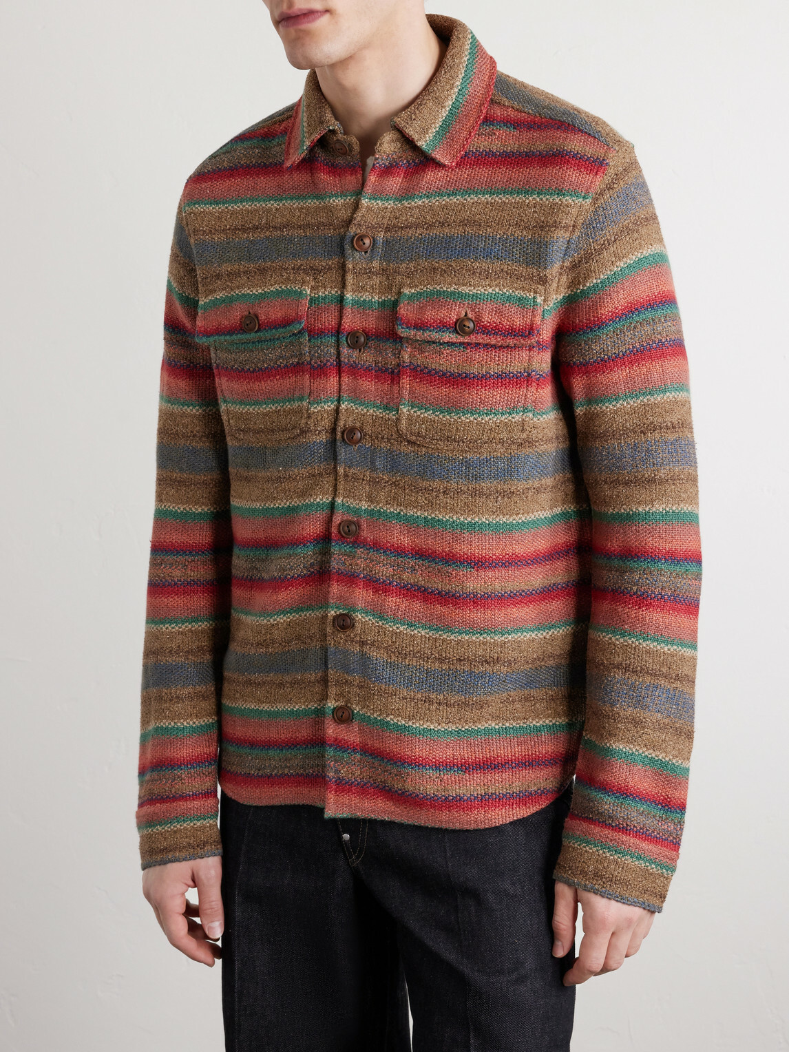 RRL - Matlock Striped Linen and Silk-Blend Shirt - Multi