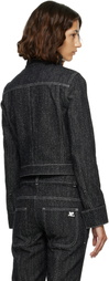 Courrèges Black Denim Tweed Jacket