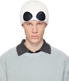 C.P. Company Off-White Cotton Goggle Beanie