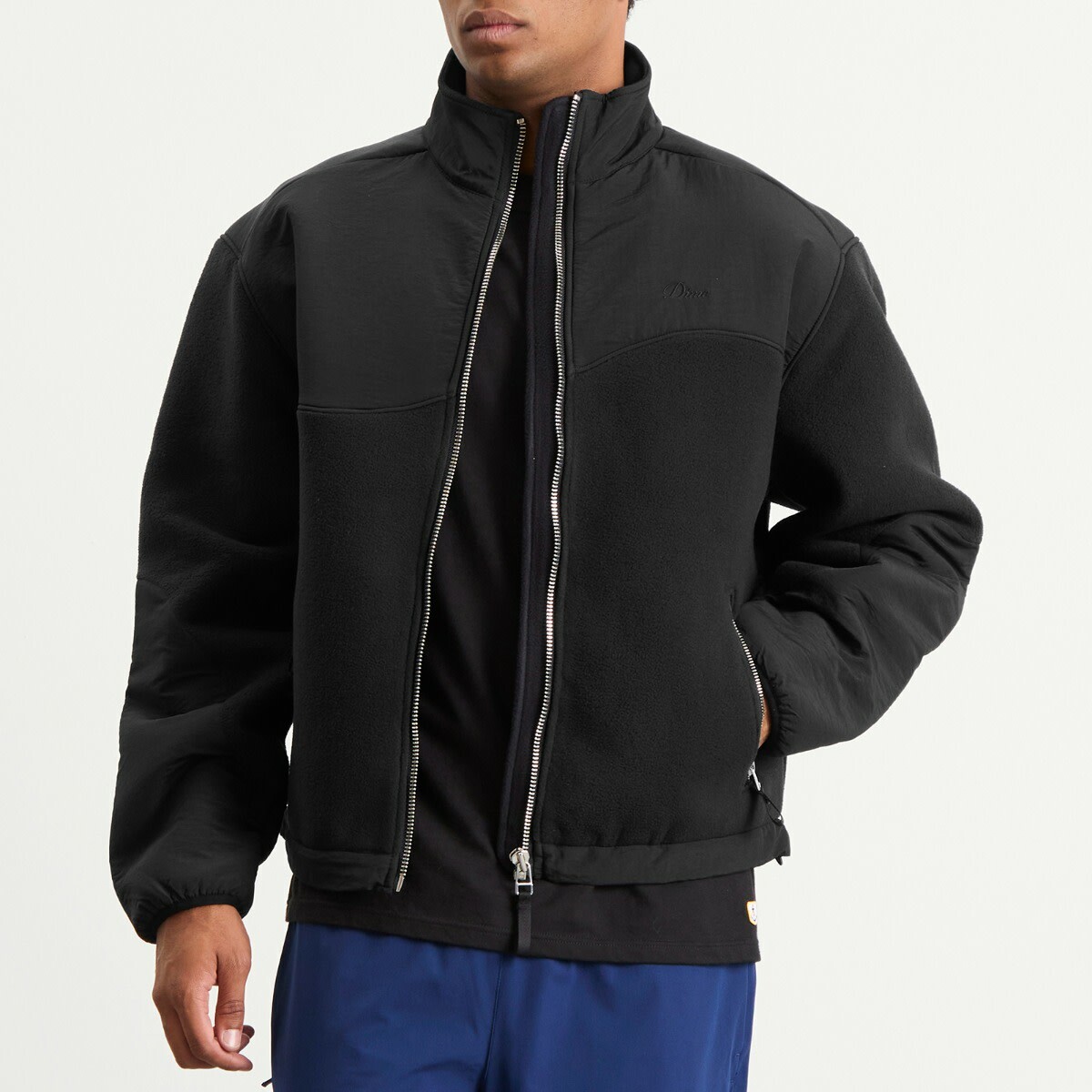 Dime Men's Heavyweight Fleece Jacket in Black