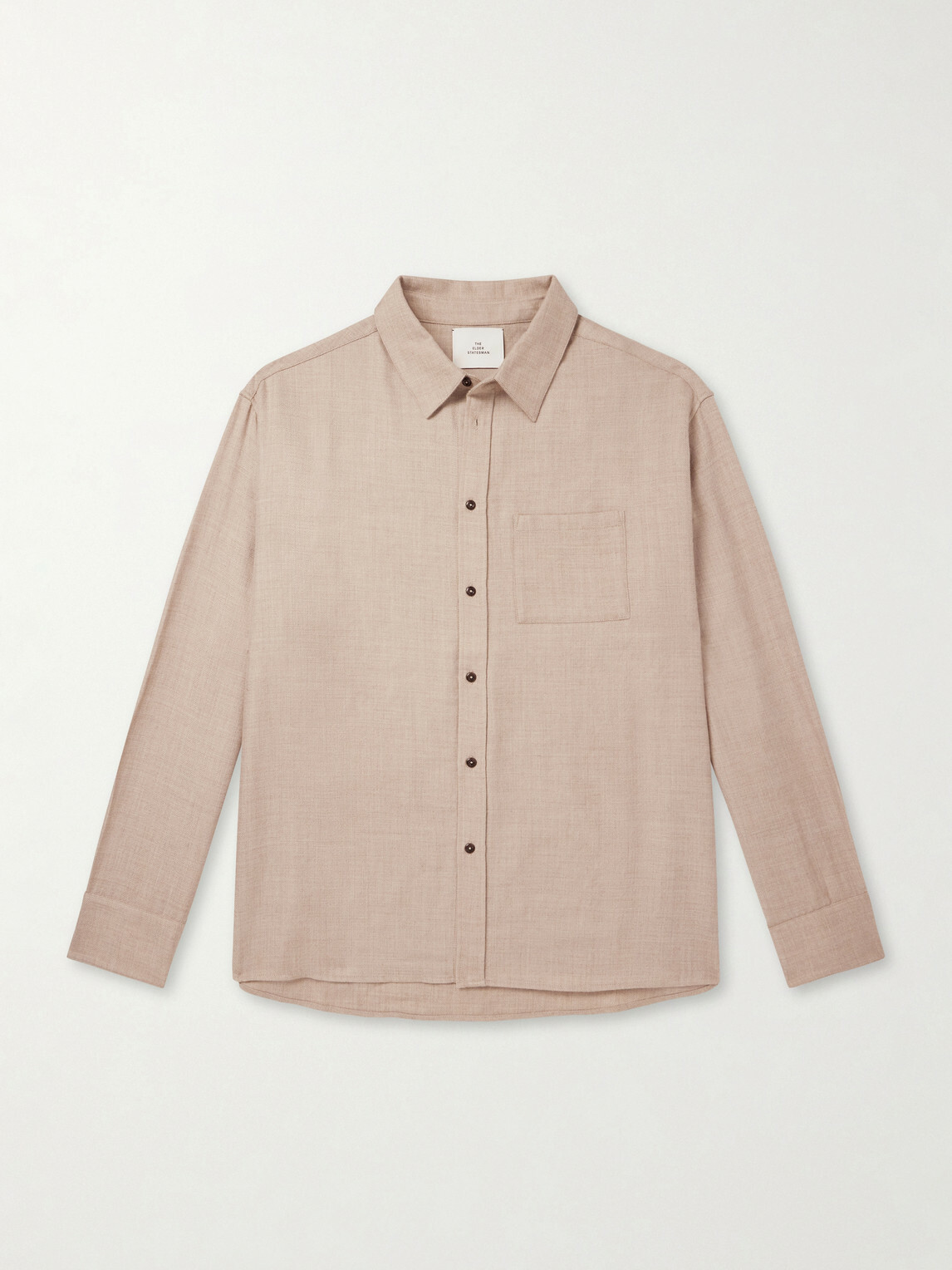 The Elder Statesman - Wool and Cashmere-Blend Shirt - Neutrals