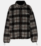Miu Miu Checked teddy jacket
