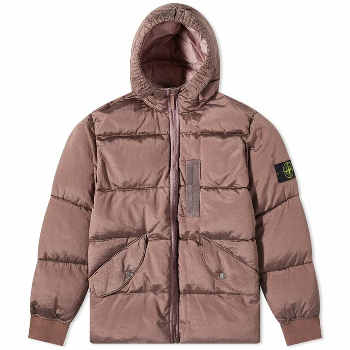 Photo: Stone Island Men's Nylon Metal Hooded Down Jacket in Rose