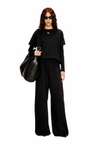 Diesel Loose track pants with elastic waistband - Pants Womens in Black