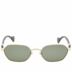 Gucci Women's Mini Running Sunglasses in Gold/Black