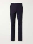 Canali - Slim-Fit Tapered Wool-Twill Suit Trousers - Blue
