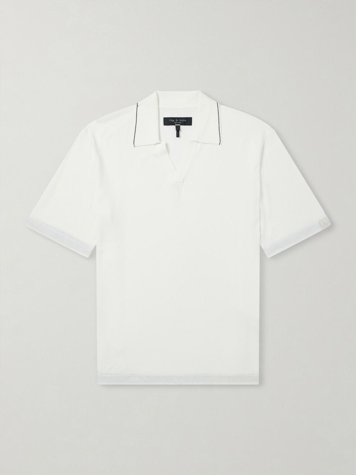 Rag & Bone - Conrad Cotton and Silk-Blend Polo Shirt - White