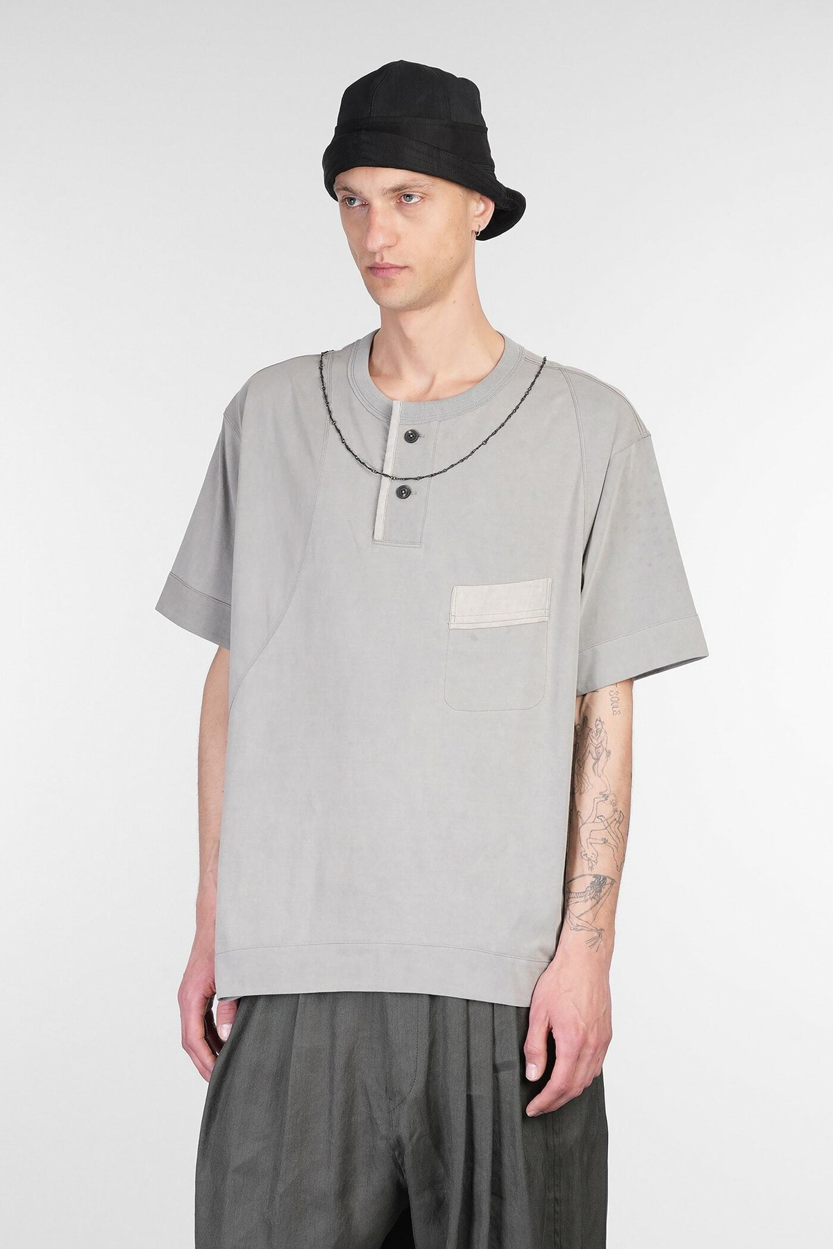 Ziggy Chen T-shirt In Grey Cotton