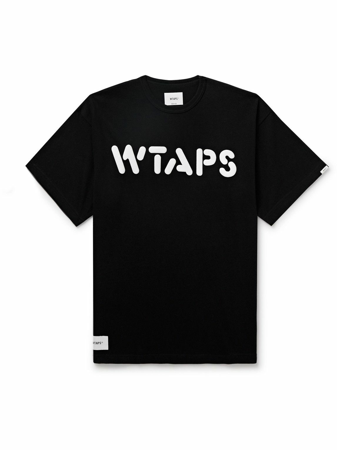 WTAPS - Logo-Print Appliquéd Cotton-Jersey T-Shirt - Black WTAPS