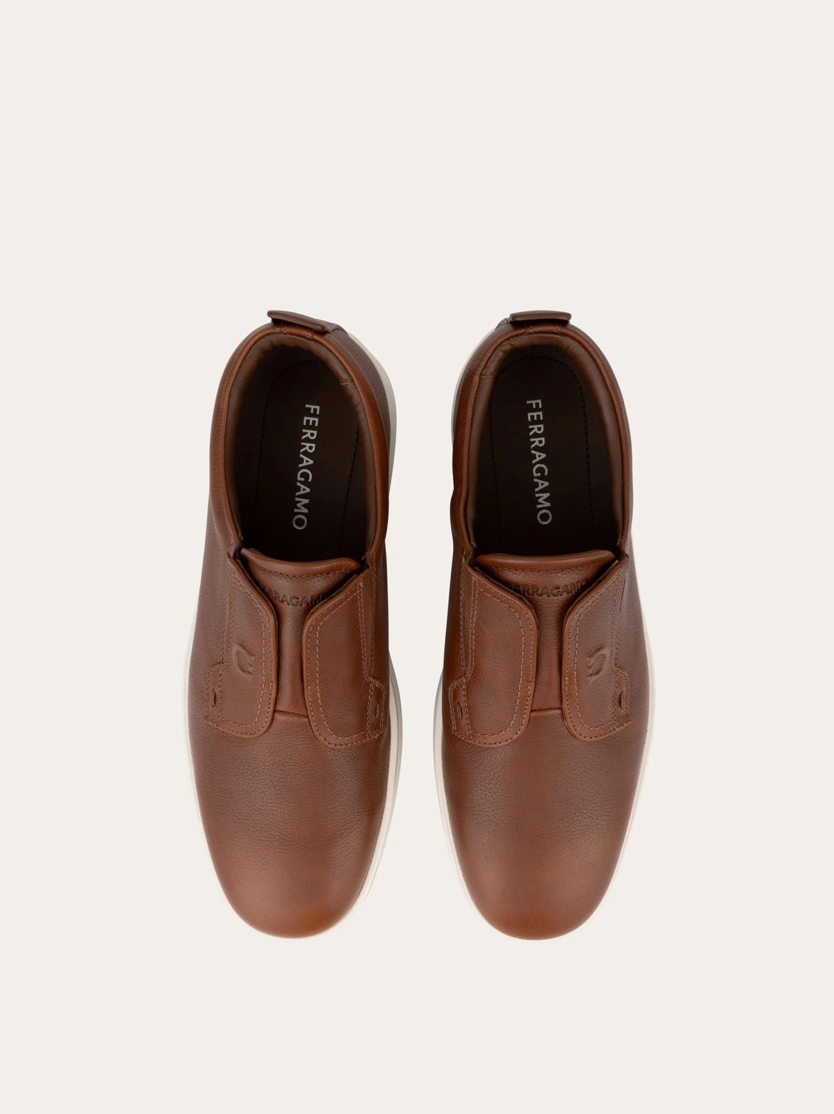 Ferragamo Mens Derby slip-on in Brown