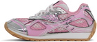 Bottega Veneta Pink & Silver Orbit Sneakers