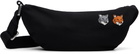 Maison Kitsuné Black Double Fox Head Pouch