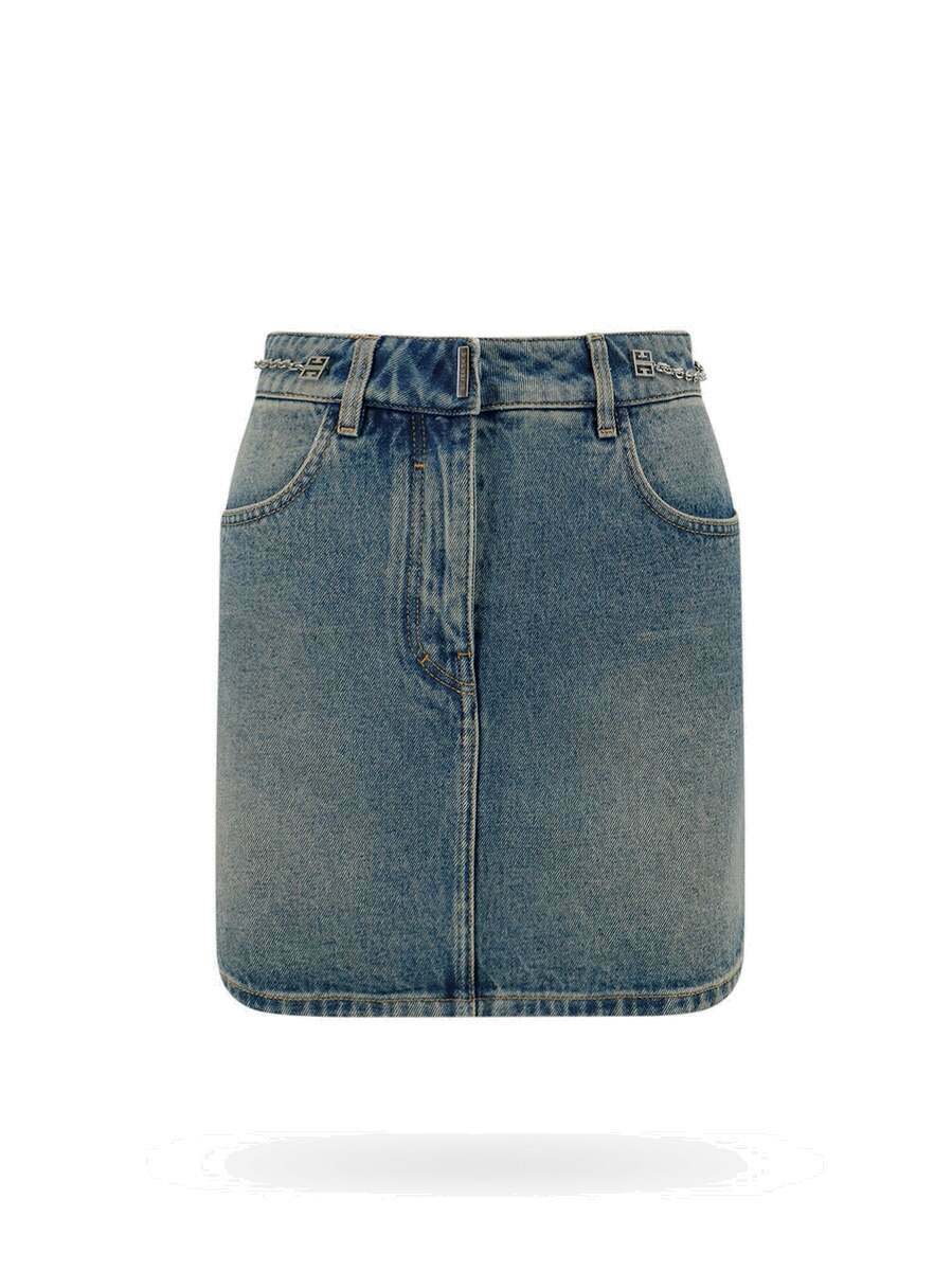 スカート GIVENCHY Women Skirts BW40TJ5Y9T 452 Blue Givenchy - Asymmetric denim skirt | Exclusive Designer