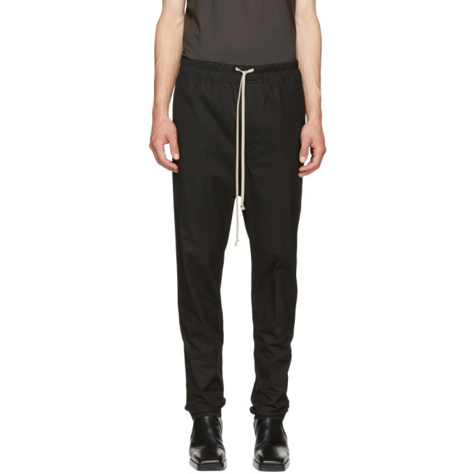Photo: Rick Owens Black Drawstring Astaires Trousers