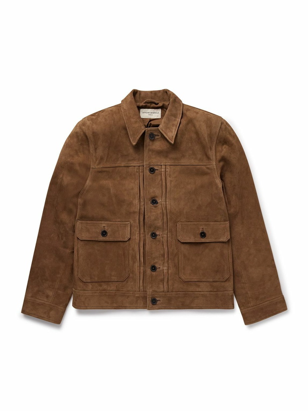 Photo: Officine Générale - Lazlo Suede Jacket - Brown
