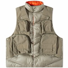 F/CE. Men's 2 Way Diagnoal Down Vest in Sage Green