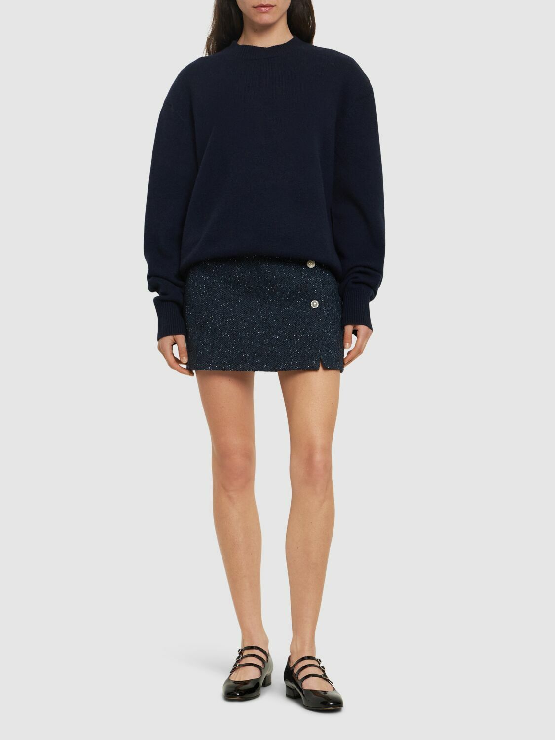 DESIGNERS REMIX Amalia Wool Blend Mini Skirt