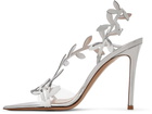 Gianvito Rossi Silver Flavia Heeled Sandals