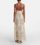 Valentino VGold floral cotton-blend maxi dress