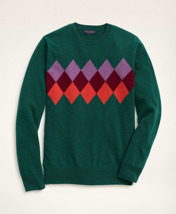 Photo: Brooks Brothers Men's Lambswool Argyle Sweater | Green