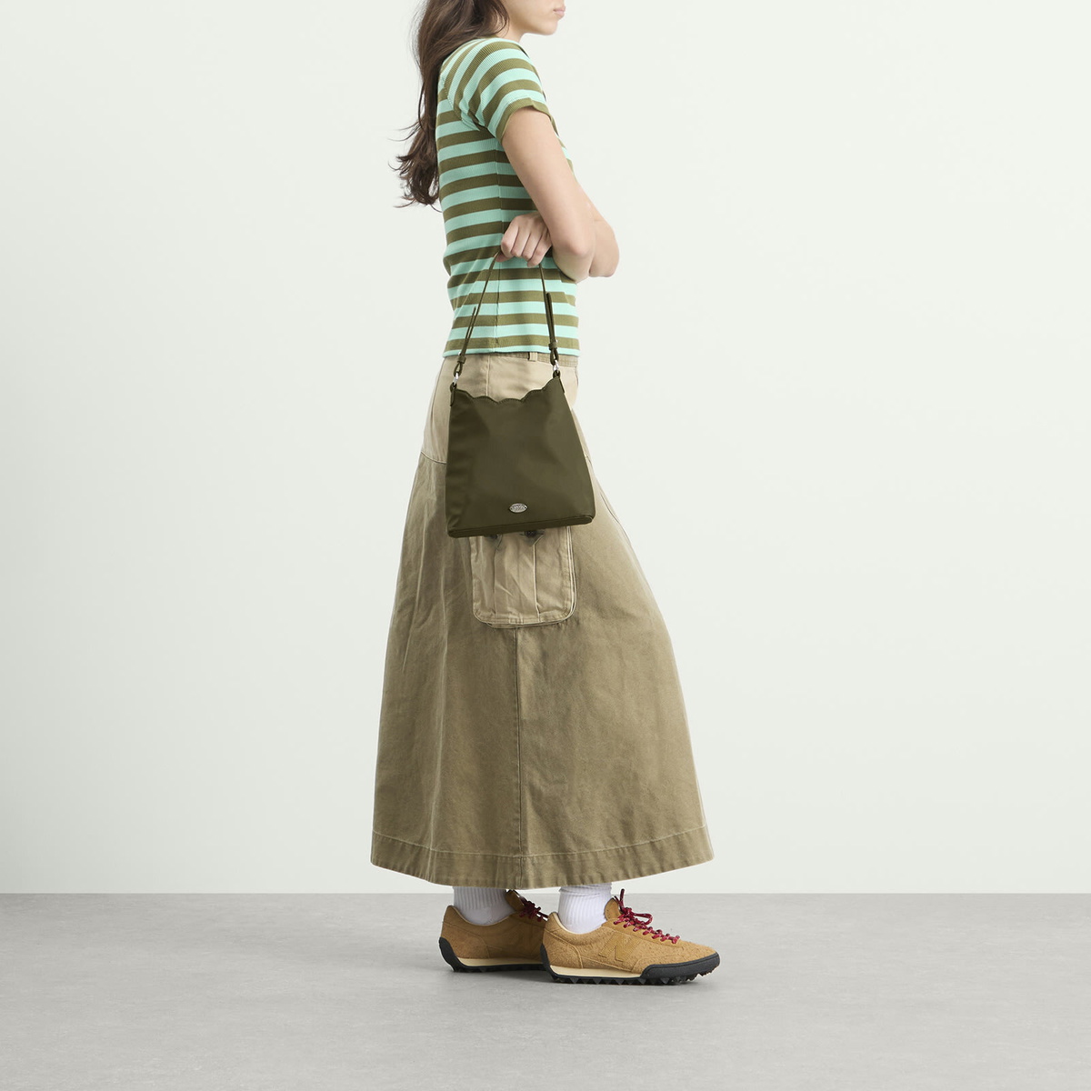 Damson Madder Women's Heavy Satin Lorelai Bag in Olive 