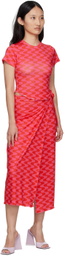 FENSI SSENSE Exclusive Pink & Red Waves T-Shirt