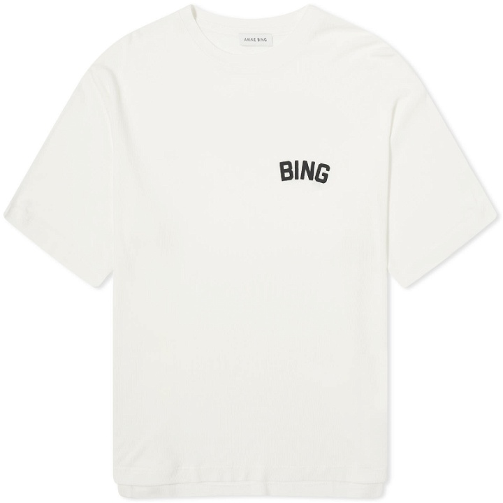 Photo: Anine Bing Women's Louis T-Shirt Hollywood in Ivory