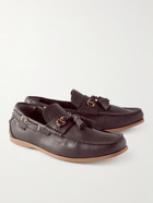TOM FORD - Robin Tasselled Full-Grain Leather Boat Shoes - Brown