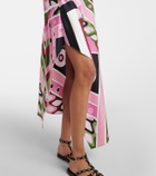 Pucci Printed silk satin maxi dress