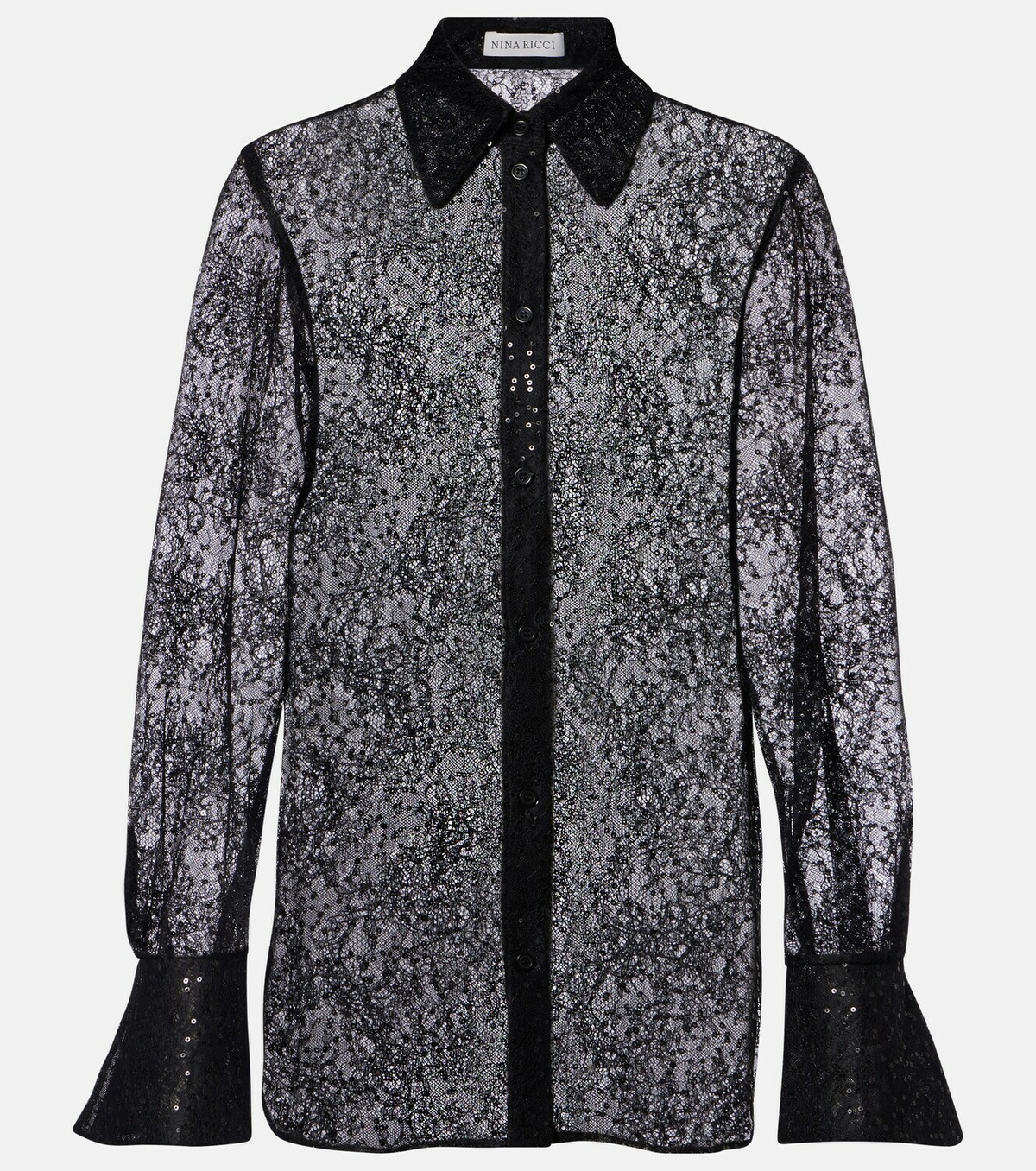 Nina Ricci Sequined lace shirt