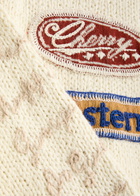 Cherry Los Angeles Western Patch-appliqué Cotton Cardigan Cream