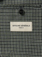Officine Générale - Nehemiah Houndstooth Linen and Cotton-Blend Blazer - Gray