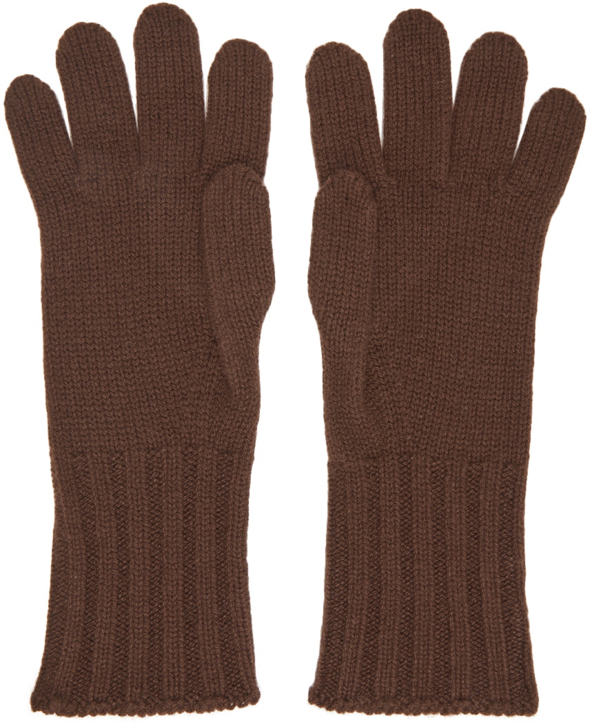 Margaret Howell Burgundy Long Cuff Gloves Margaret Howell