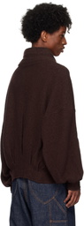 pet-tree-kor Burgundy Resonance Pleat Sweater