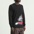 ICECREAM Men's Jumbo Running Dog Long Sleeve T-Shirt in Black