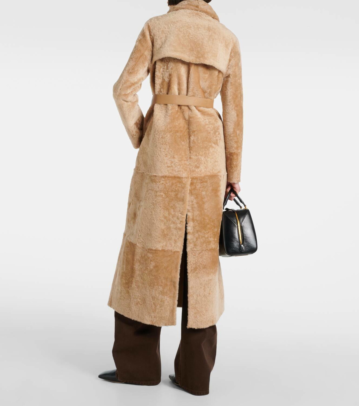 Blancha Shearling wrap coat