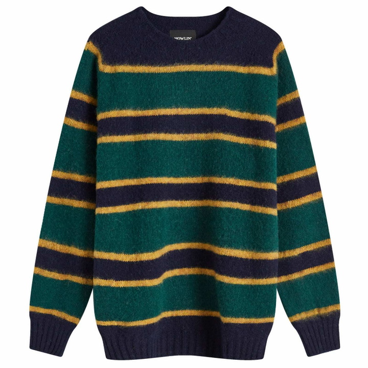 Photo: Howlin by Morrison Men's Howlin' Absolute Belter Stripe Jumper in Navy