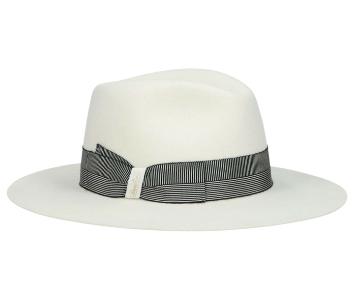 Photo: Borsalino Agata Alessandria Brushed Felt With Striped Hatband