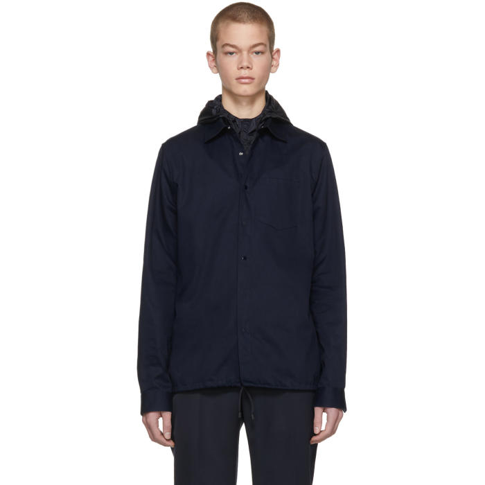 Photo: Valentino Navy Removable Hood Shirt