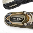 Golden Goose Men's Running Dad Suede Sneakers in Olive Green/Grey/Black