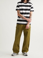 THE REAL MCCOY'S - Buco Striped Slub Cotton-Jersey T-Shirt - Black