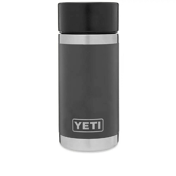 Photo: YETI 12oz Insulated Bottle With Hot-Shot Cap in Charcoal