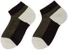 Yohji Yamamoto Khaki Cotton Jersey Socks