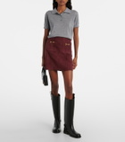 Rixo Wiley suede miniskirt