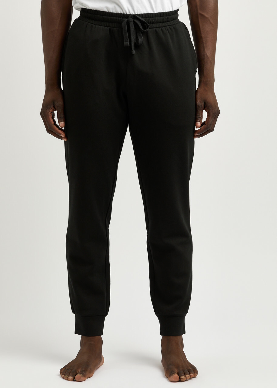Emporio Armani Stretch-jersey Sweatpants Black